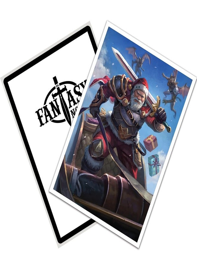 Fantasy North - Santa Claus - Yuletide Avenger - 100 Textured Matte TCG Card Sleeves - Fits Magic MTG Commander Pokemon and Other Card Games - Playing Card Sleeves - Image 4